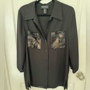 Frank Lyman Sample Sale Black Tunic